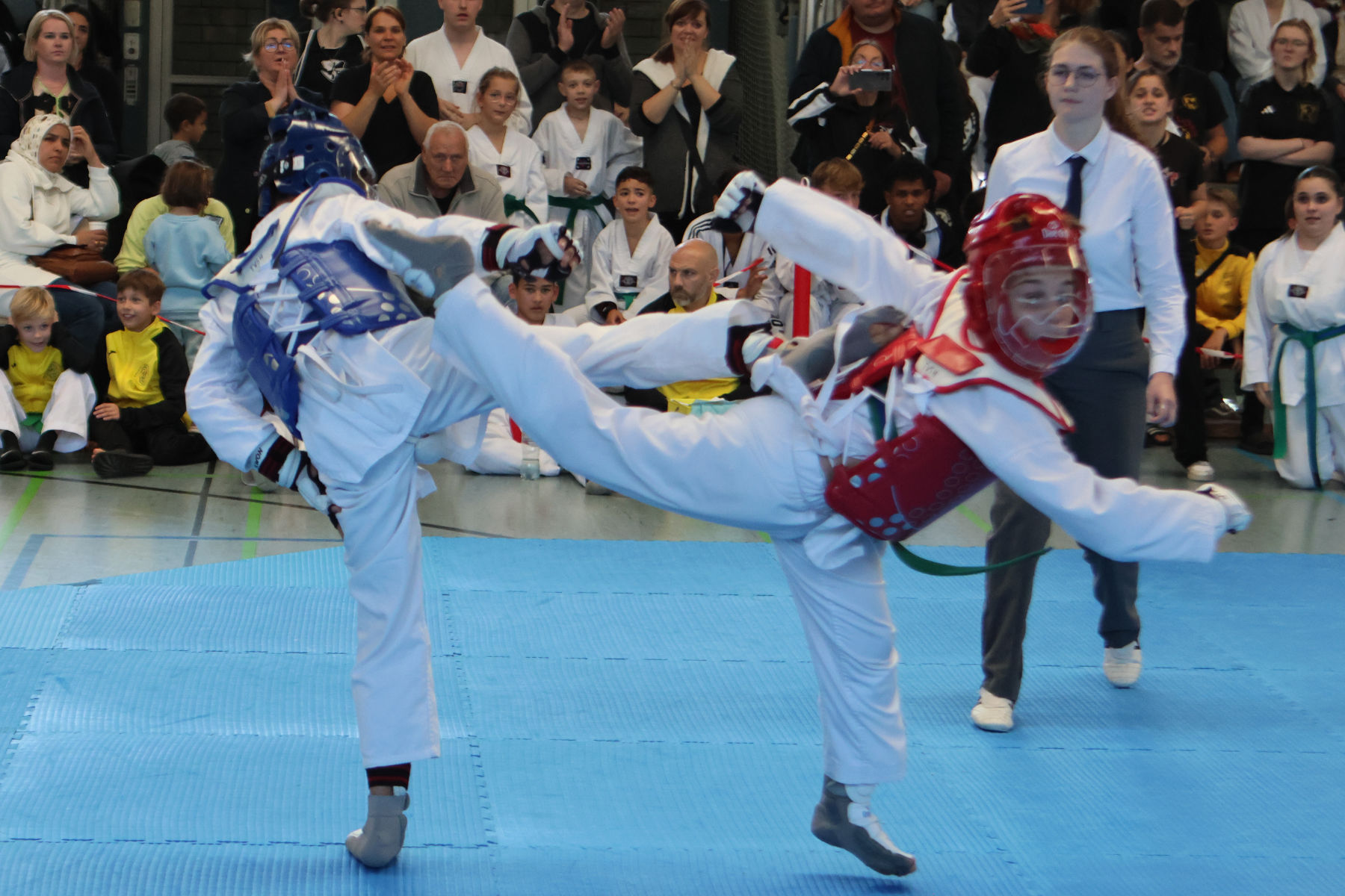Die Sportler in Aktion